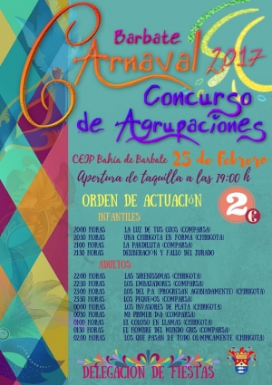 El Bahía de Barbate acogerá un año más el concurso de agrupaciones carnavalescas